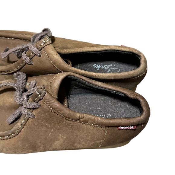 Clarks Wallabee Shoes Womens 6 M Padmora Oxford Moccasins 60499 Brown Leather - Picture 3 of 8